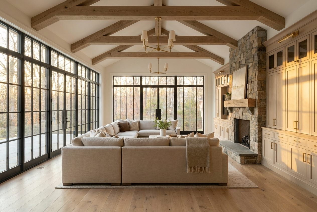 After: a bright open family room addition